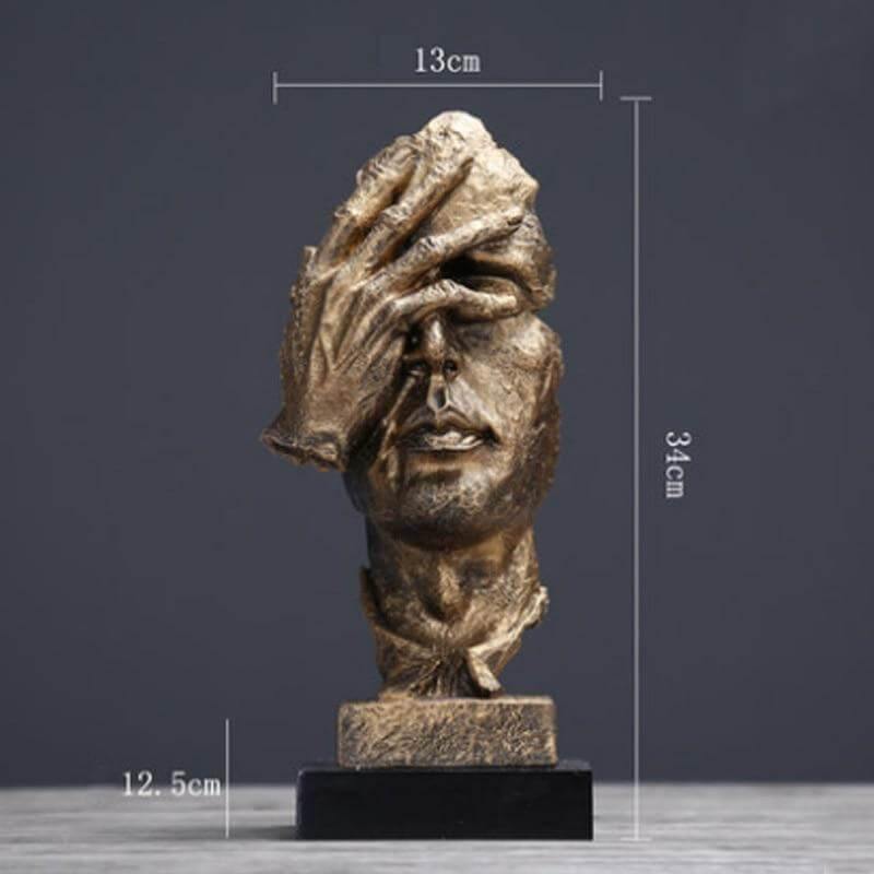Silence Is Gold Miniatyrskulptur | Veska