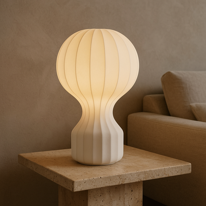 Silka | Wabi Sabi Silkes Bordsmodell – Varm LED Ljus | Veska S (18cm x 32cm)