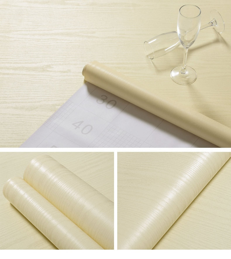 Självhäftande trästruktur väggdekal | Veska Beige