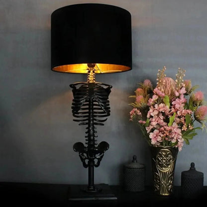 Skalle Bordslampa Skelett Skräck 3D Staty Kreativ Fest Dekorationsaccessoar Prop Halloween Dekoration Atmosfärslampa Nattlampa | Veska