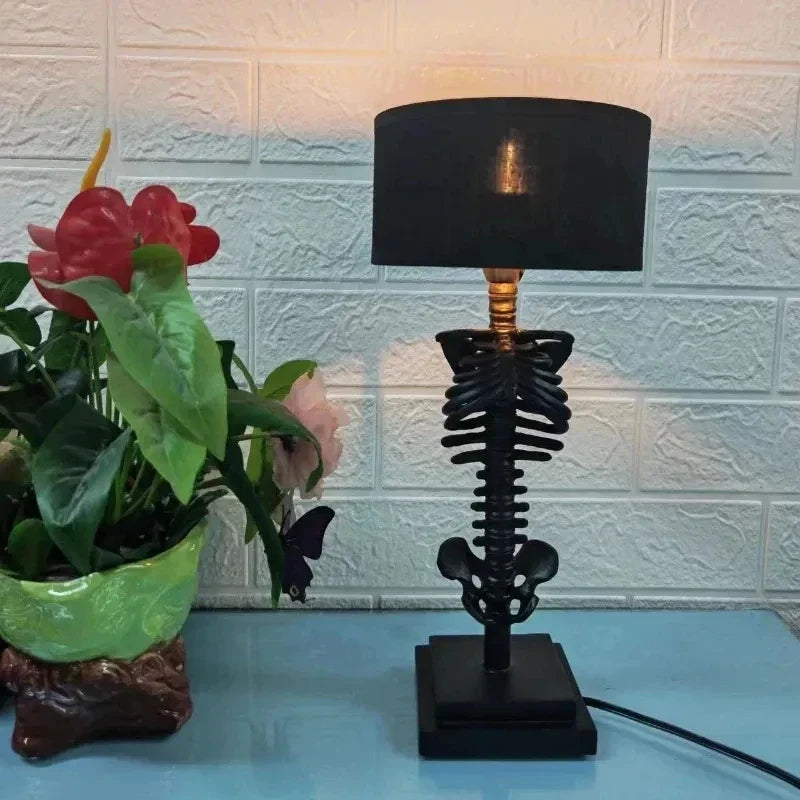 Skalle Bordslampa Skelett Skräck 3D Staty Kreativ Fest Dekorationsaccessoar Prop Halloween Dekoration Atmosfärslampa Nattlampa | Veska