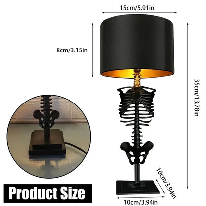 Skalle Bordslampa Skelett Skräck 3D Staty Kreativ Fest Dekorationsaccessoar Prop Halloween Dekoration Atmosfärslampa Nattlampa | Veska
