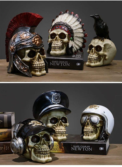 Skalle Resin Skelettarmé Figurin Halloween Dekoration | Veska