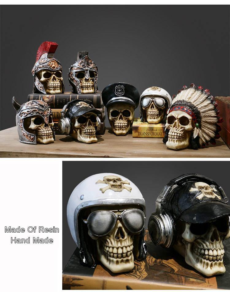 Skalle Resin Skelettarmé Figurin Halloween Dekoration | Veska