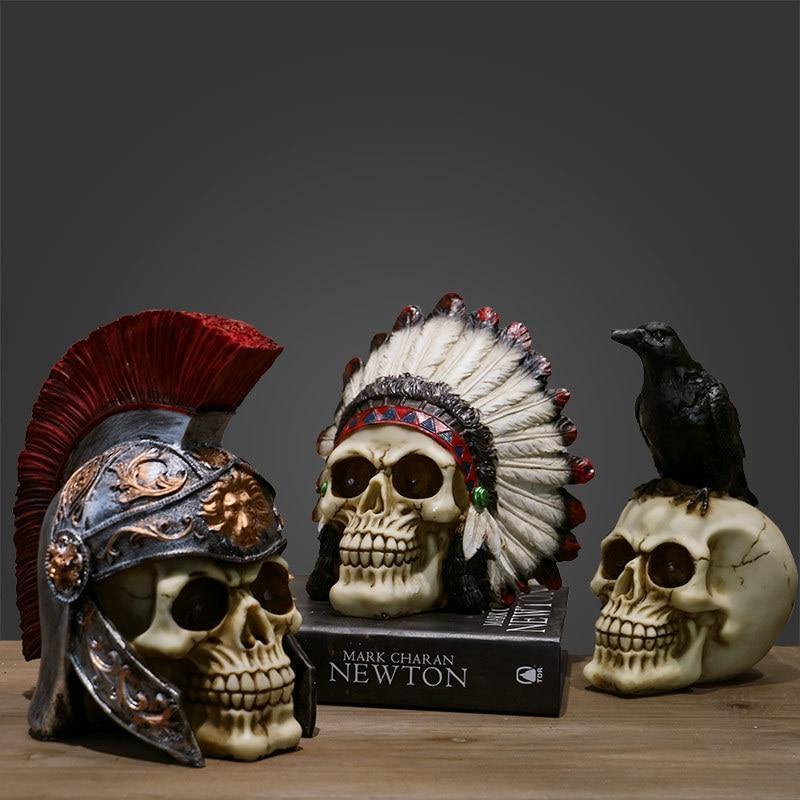 Skalle Resin Skelettarmé Figurin Halloween Dekoration | Veska