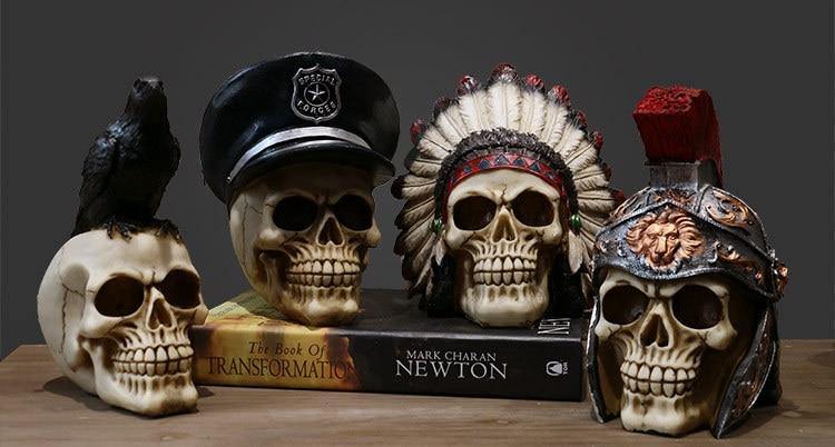 Skalle Resin Skelettarmé Figurin Halloween Dekoration | Veska