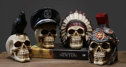 Skalle Resin Skelettarmé Figurin Halloween Dekoration | Veska