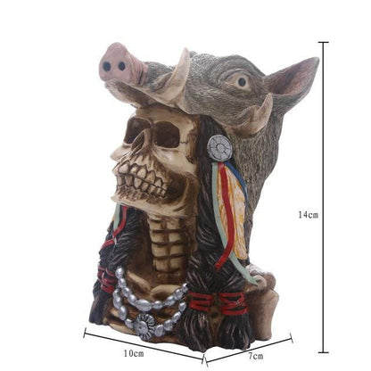 Skalle Resin Skelettarmé Figurin Halloween Dekoration | Veska Boar