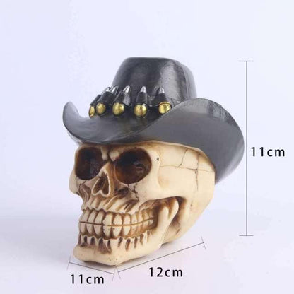 Skalle Resin Skelettarmé Figurin Halloween Dekoration | Veska bullet hatt