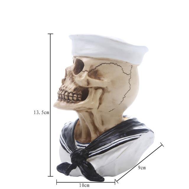 Skalle Resin Skelettarmé Figurin Halloween Dekoration | Veska marinblå