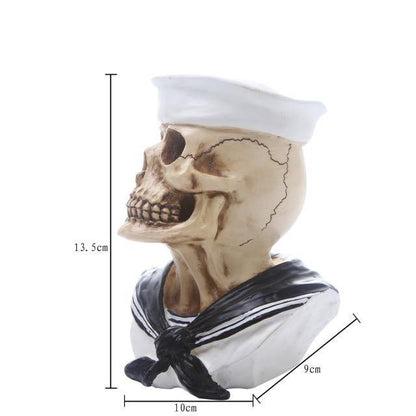 Skalle Resin Skelettarmé Figurin Halloween Dekoration | Veska marinblå