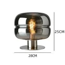 Skandinavisk Glas Bordslampa – AuroraForm E27 | Veska 28x25cm Varmt Ljus 3000k