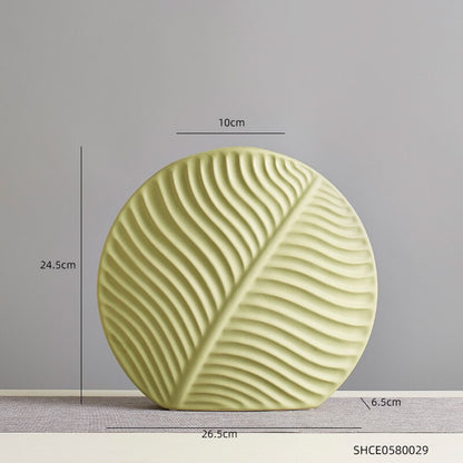 Skandinavisk handgjord keramikkvas för Veskaomsterarrangemang | Veska Ljusgrön 31x34cm