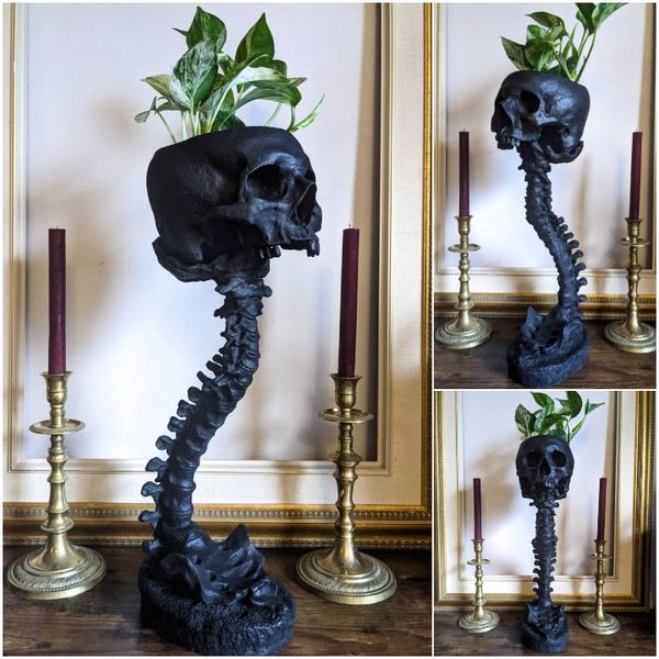 Skeletal™ - Skalle & Ryggrad Veskaomkruka | Veska Svart