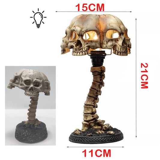 Skelett Skalle Bordslampa | Veska B med ljus