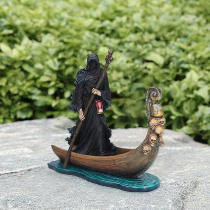 Skrämmande Man Båt Harpiks Figur Hem Dekor | Veska
