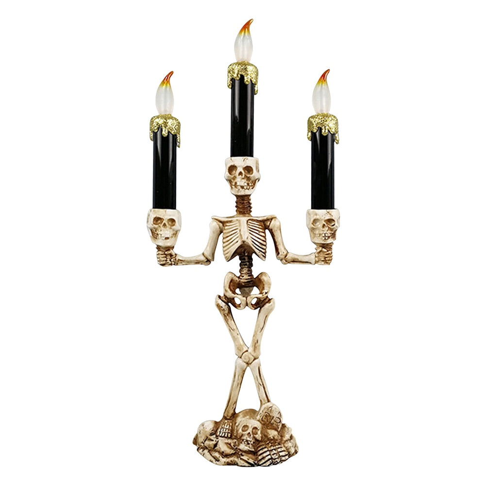 Skrämmande Skelett Halloween Ljus | Veska Guld