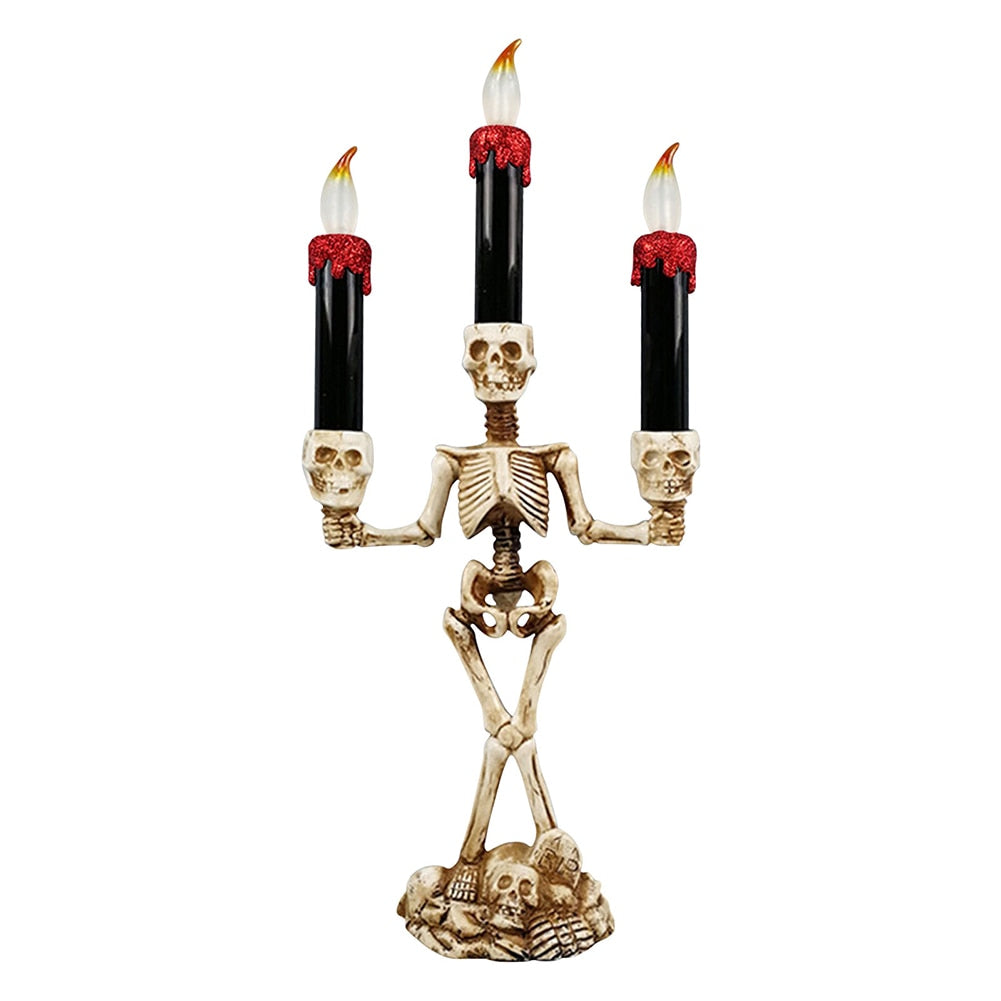 Skrämmande Skelett Halloween Ljus | Veska Röd