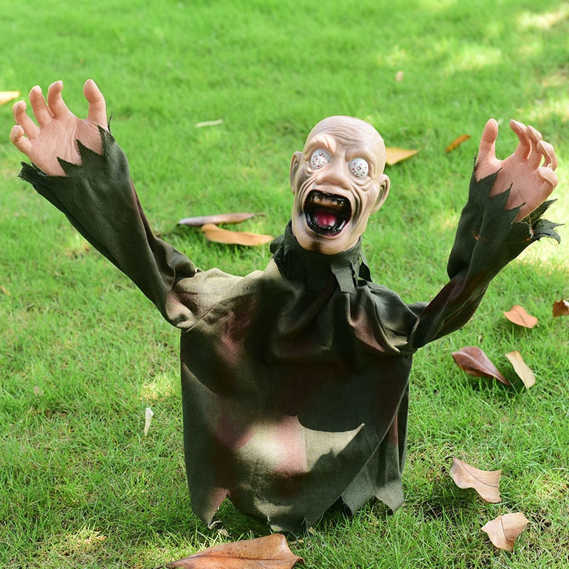 Skrämmande Skriande Zombie Trädgård Halloween Dekoration | Veska