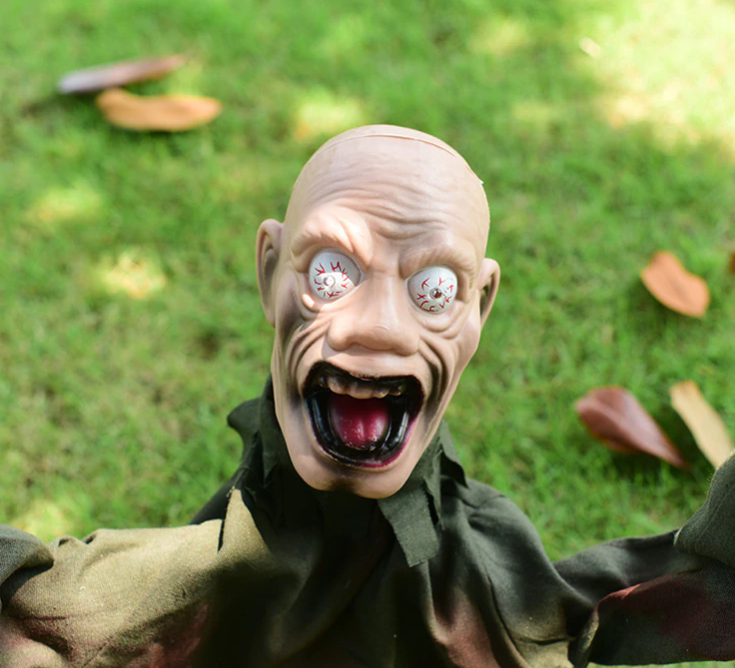 Skrämmande Skriande Zombie Trädgård Halloween Dekoration | Veska