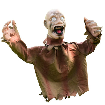 Skrämmande Skriande Zombie Trädgård Halloween Dekoration | Veska B-60x90x16cm