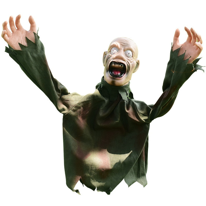 Skrämmande Skriande Zombie Trädgård Halloween Dekoration | Veska C-60x90x16cm