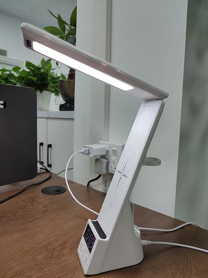 Skrivbordslampa med trådlös laddare | Veska Vit