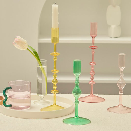 Slim Glass Candleholder | Veska Klar S