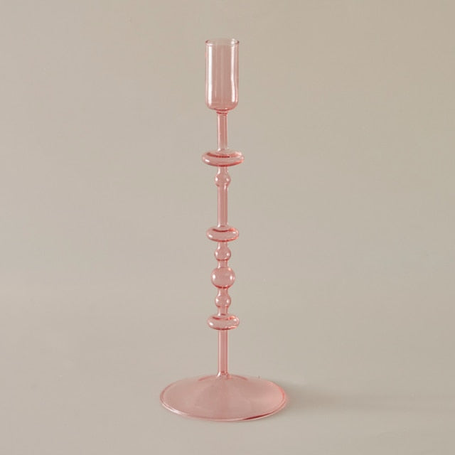 Slim Glass Candleholder | Veska Rosa L