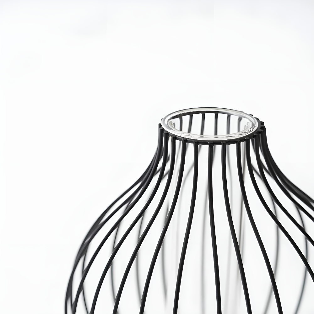 Slim metalram vases | Veska Svart 25 cm
