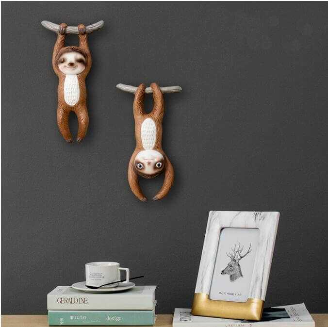 Sloth Djur Vägghängande Skulptur | Veska