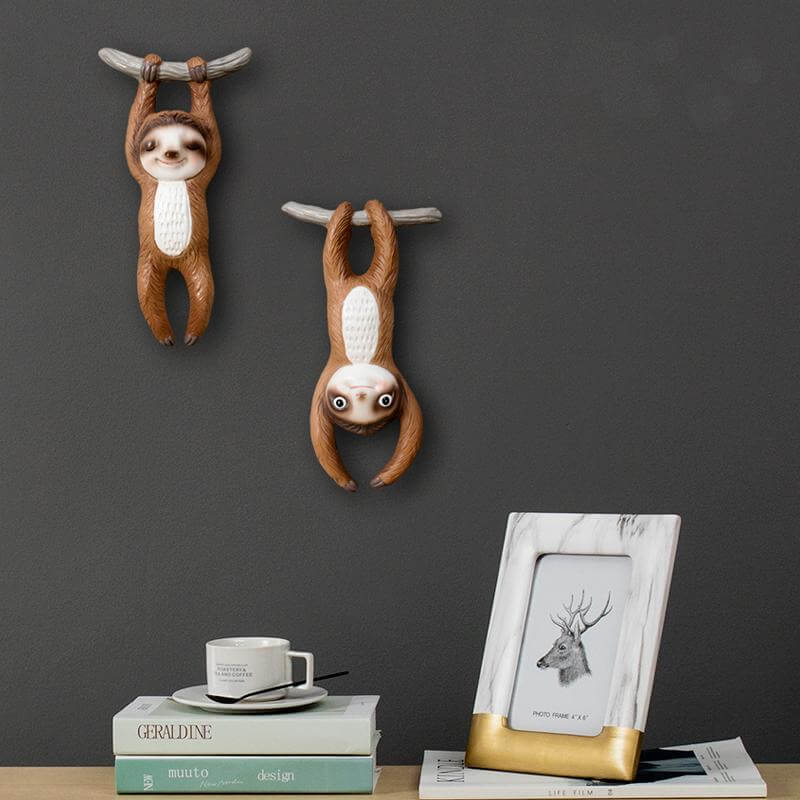 Sloth Djur Vägghängande Skulptur | Veska