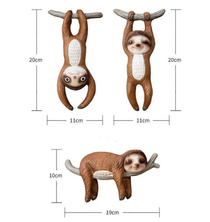 Sloth Djur Vägghängande Skulptur | Veska