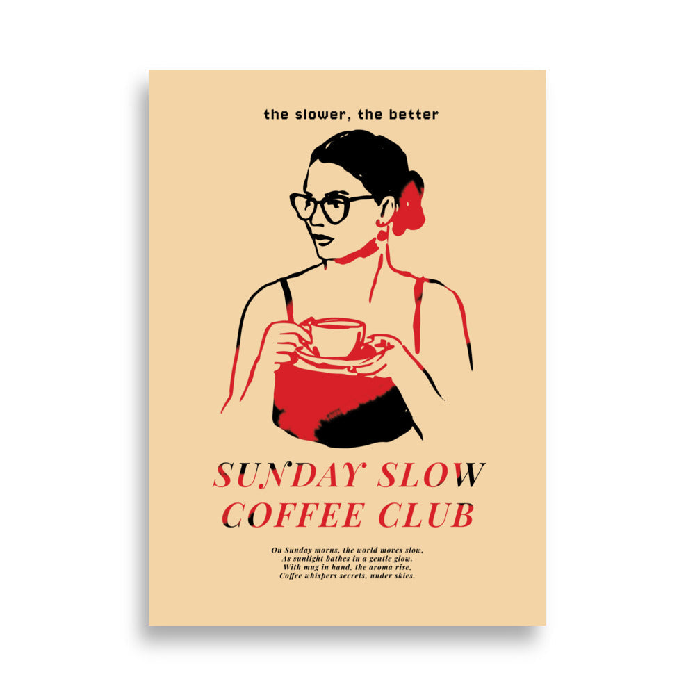 Slow Sunday Coffee Club | Veska 50×70 cm