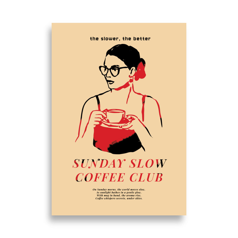 Slow Sunday Coffee Club | Veska 70×100 cm