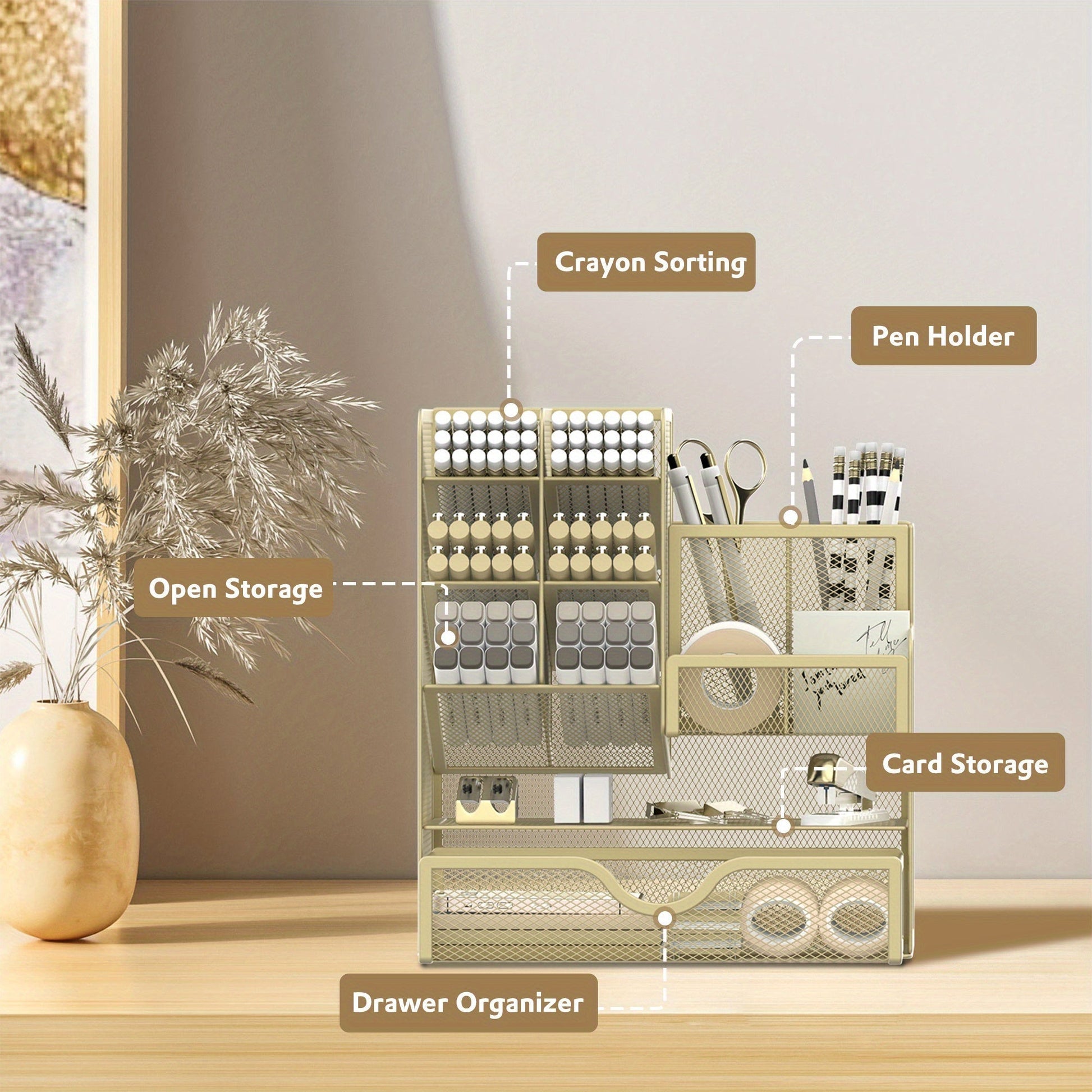 Smart Organization Desk Shelf Multifunktionell förvaring för dina kontorsmaterial | Veska