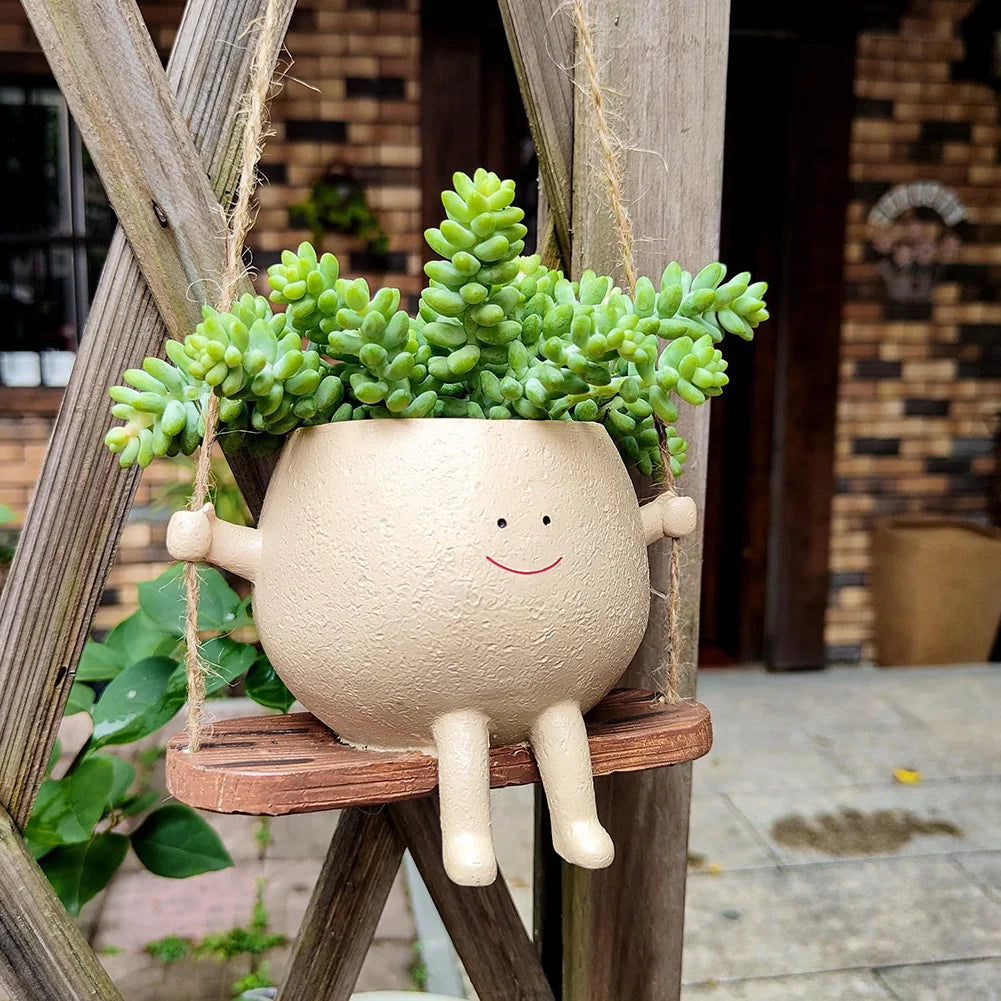 Smiley Face Gungande Blomkruka | Veska