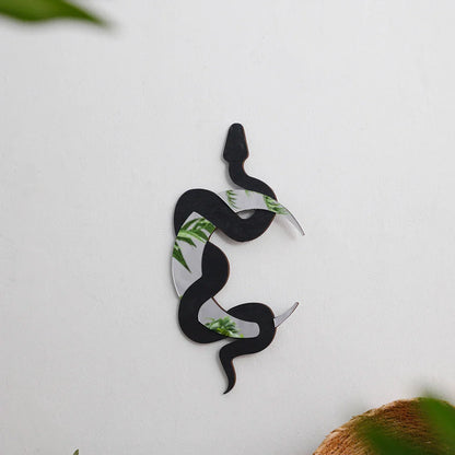 Snake Mirror Väggdekor | Veska Svart