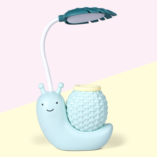 Snigel penna hållare skrivbord lampa barn | Veska Grön