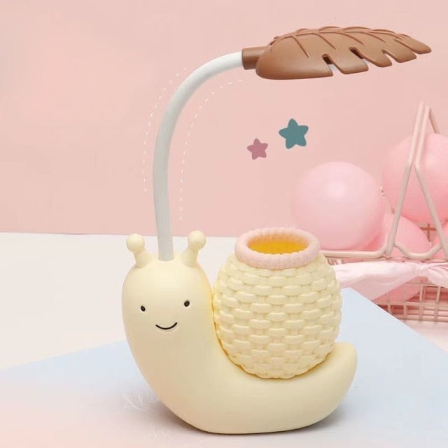 Snigel penna hållare skrivbord lampa barn | Veska Gul