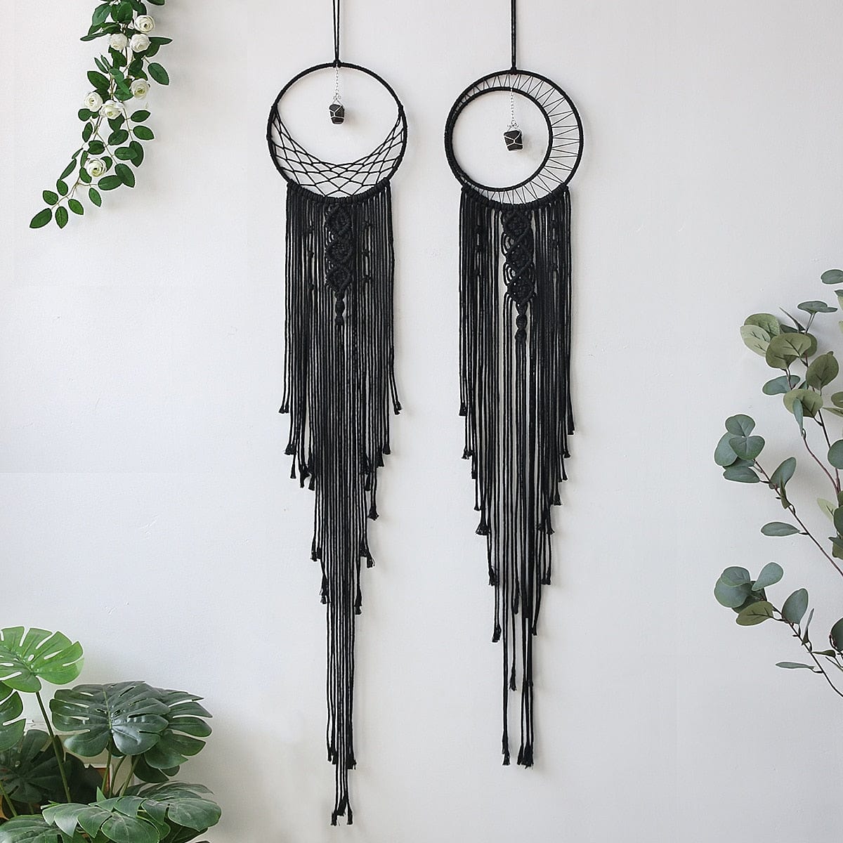 Sol Och Måne Svart Drömfångare | Veska Moon catcher Set
