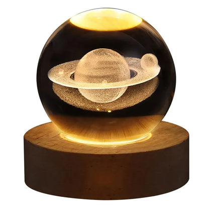 Solar-System Bordslampa – LED-lampa med planetdesign för vardagsrum | Veska Saturnus