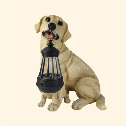 Solenergidriven utomhusharresin hundstaty lampa | Veska