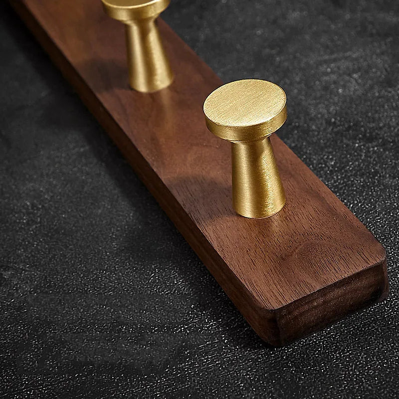Solid Wood Nordisk Stil Badrum Handdukstång med Krokar Hängande Hylla | Veska
