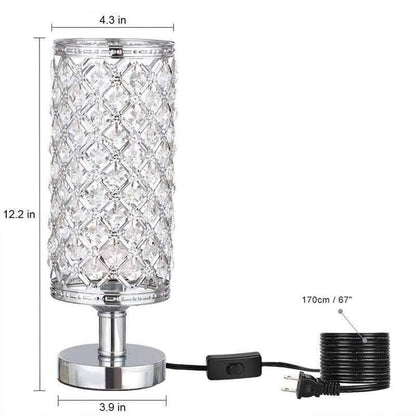 SOLVINA – Strålande Bordslampa | Veska Silver