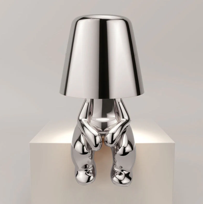 Söt Bordslampa | Veska Sittande Silver