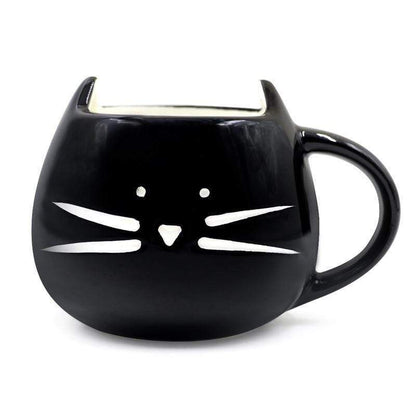 Söt katt kaffekopp med sked | Veska