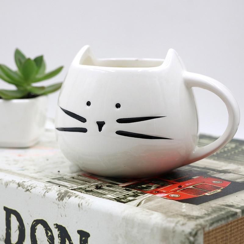 Söt katt kaffekopp med sked | Veska