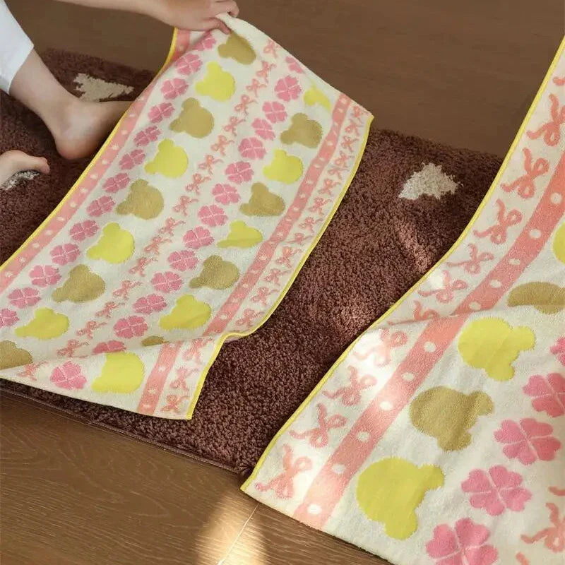 Söt Liten Björn Serien Bomull Handduk Kollektion | Veska