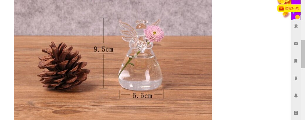 Söt Mini Ängel Växt Vaso | Veska S 5.5x9.5cm